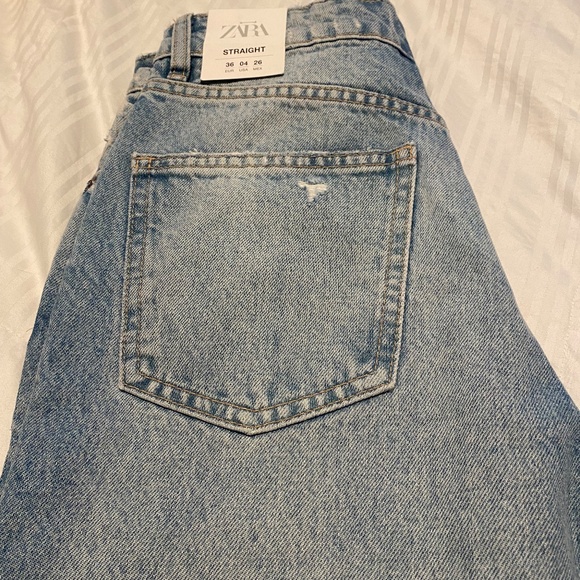 Zara high rise ankle jeans, size 4, NWT - Picture 3 of 6